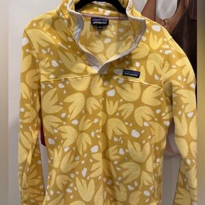 Patagonia Yellow Patterned Fleece Pullover